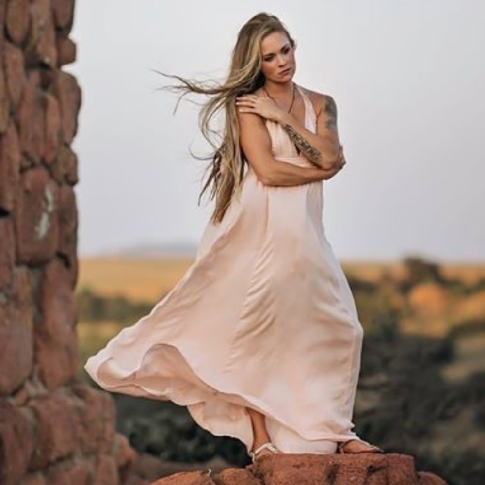 Three Bird Nest Peachy Keen Open Back Maxi Boho